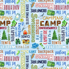 Load image into Gallery viewer, Camping Words Blue
