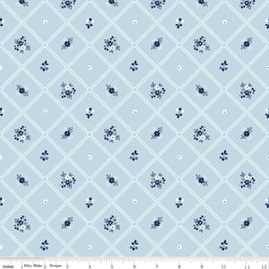 Simply Country Dot Grid Blue