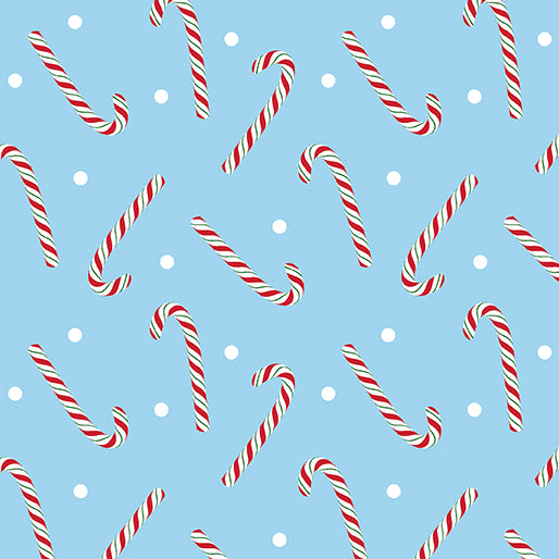 Jolly Candy Canes Light Blue
