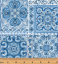 Load image into Gallery viewer, Bluesette Tiles Blue &amp; White - Full Yard
