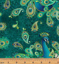 Load image into Gallery viewer, Peacock Symphony Allover Teal
